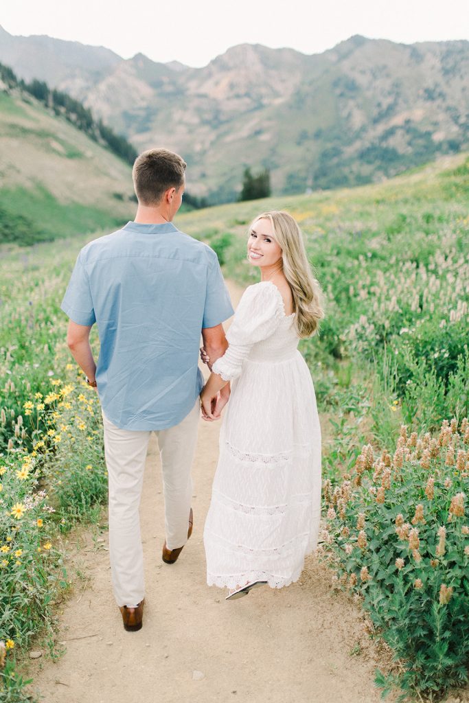 Albion Basin Wildflowers Photography, Albion Basin Wildflowers Engagement Photos, Utah Wildflowers Engagement Photos, Utah Engagement Photographer